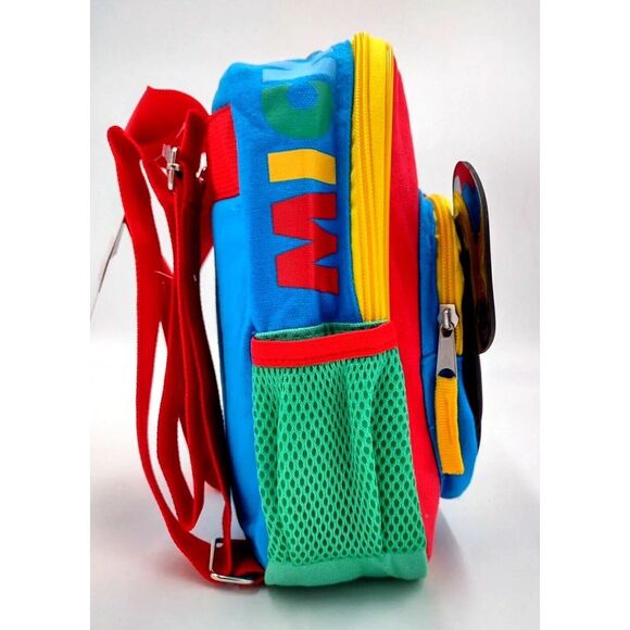 Disney Mickey Mouse Ears Face Mini Backpack Bookbag Adjustable Straps Lunch‎ Bag - Picture 3 of 6